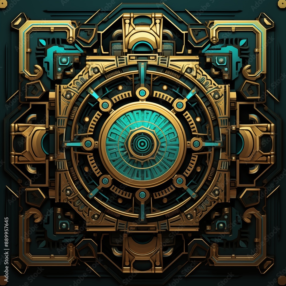 Symmetrical circular pattern Symmetrical circular pattern