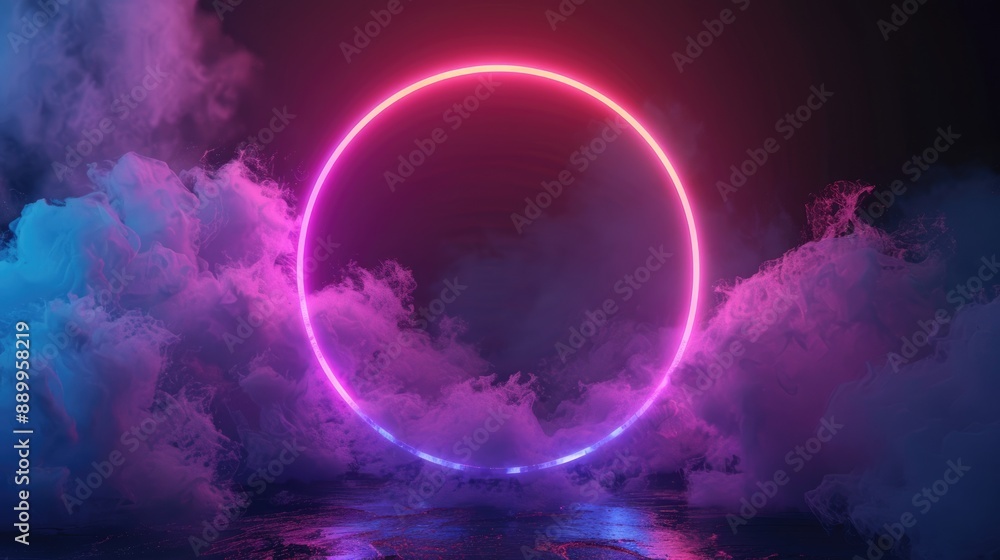 Neon Circle in a Smoky Dream Neon Circle in a Smoky Dream