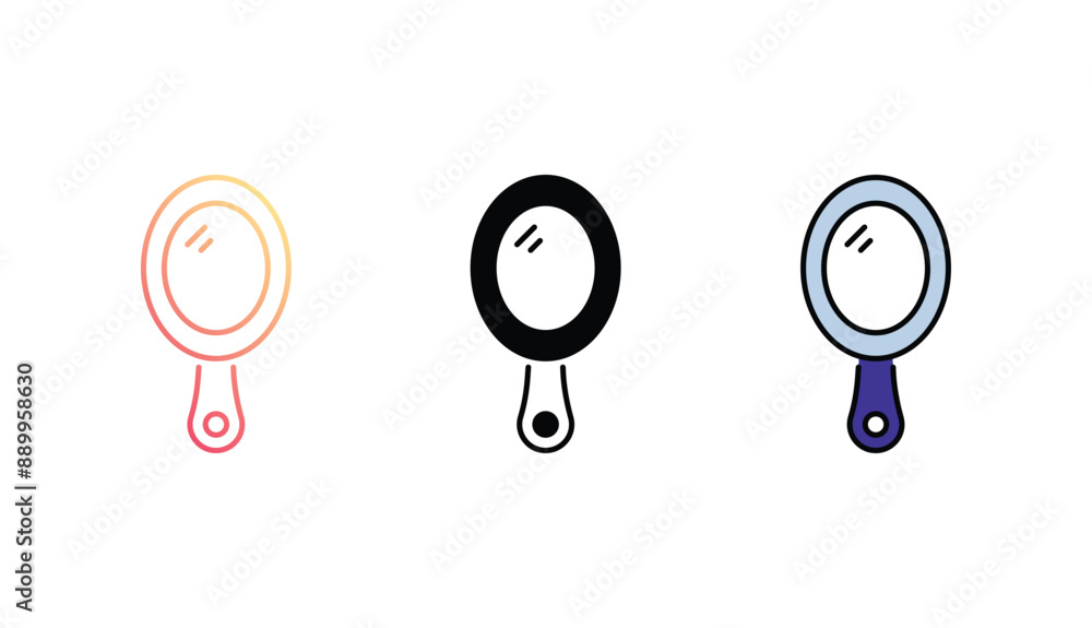 Hand Mirror icon design with white background stock illustration Hand Mirror icon design with white background stock illustration