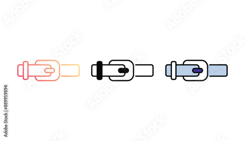 Belt icon design with white background stock illustration