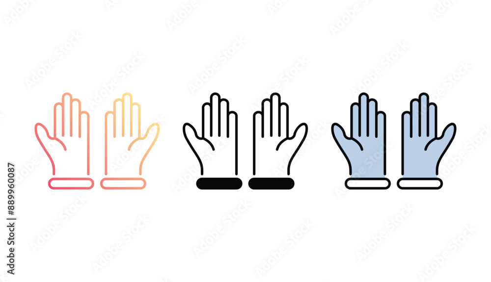 Fototapeta premium Gloves icon design with white background stock illustration