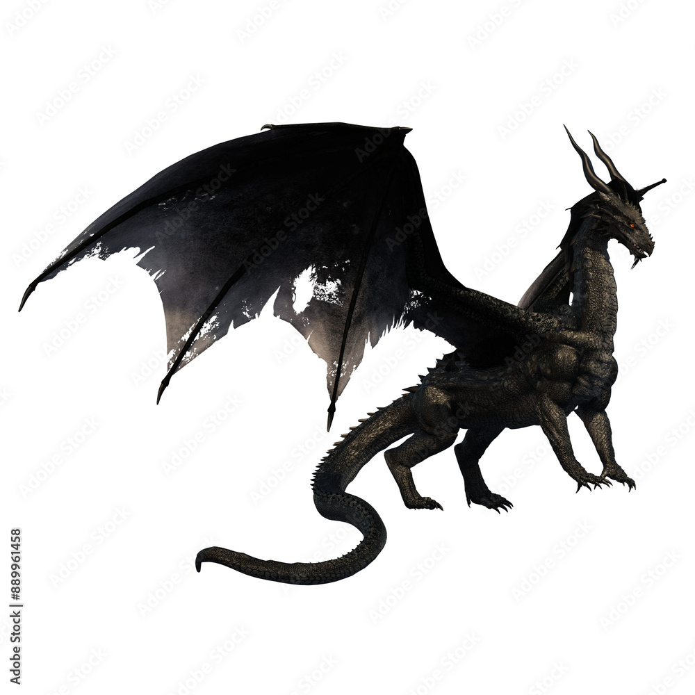 Fototapeta premium 3d render dragon legendary creature