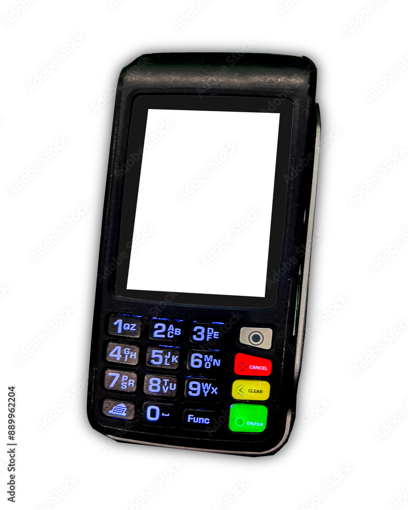 A new modern for payment feature , an increasingly common use feature of modern large supermarket, shop, cafe, supermarket, chains isolated on white background. A new modern for payment feature , an increasingly common use feature of modern large supermarket, shop, cafe, supermarket, chains isolated on white background.