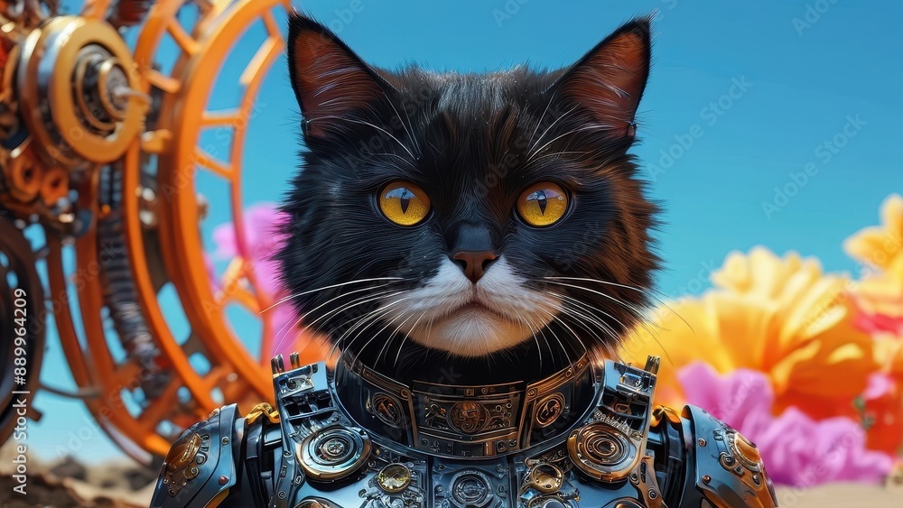 Fototapeta premium Steampunk Cat.