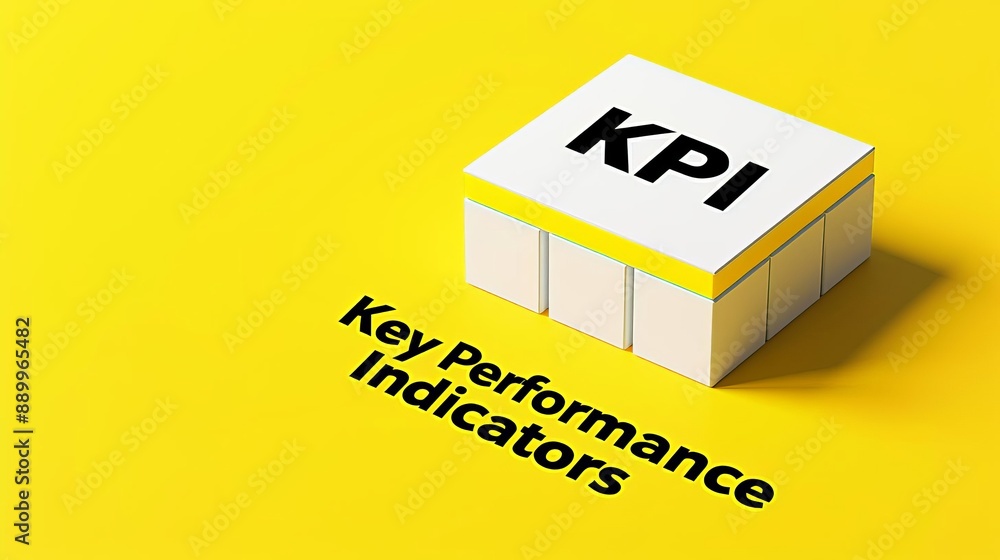 Business KPI Key Performance Index indicator A futuristic digital interface displaying a central holographic Business KPI Key Performance Index indicator A futuristic digital interface displaying a central holographic