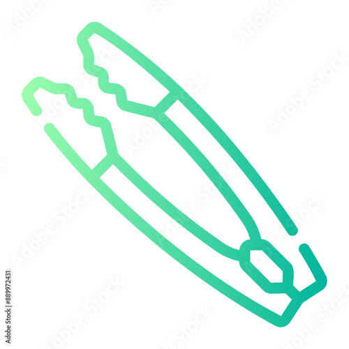 tongs Line Gradient Icon