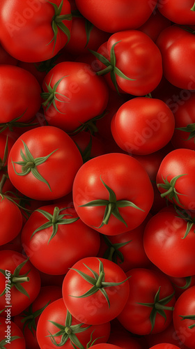 red tomatoes on the vine