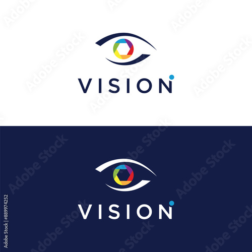 Eye optics logo template design with a creative and modern idea.Logo can be for Business, eye care or clinic and vision.