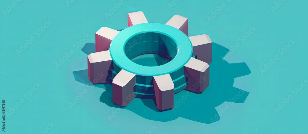 A 3d model of a gear wheel. A 3d model of a gear wheel.