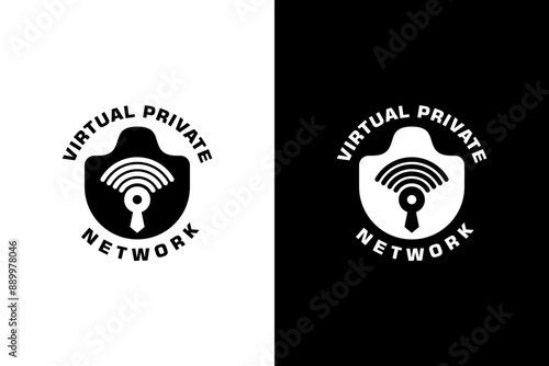 Simple, effective VPN logo with a shield and padlock, symbolizing secure online access. Ideal for VPN providers, cybersecurity firms, and privacy-conscious businesses.