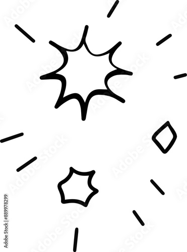 Star doodle for scrapbook