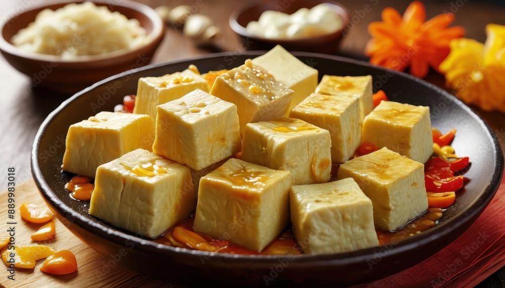 Tofu with Sweet Sauce. Tofu with Sweet Sauce.