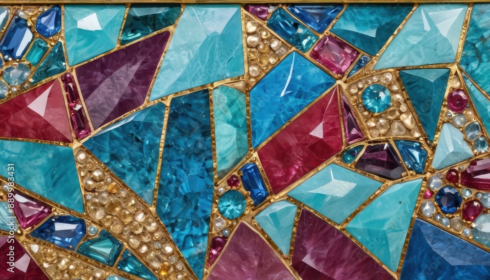 Fototapeta premium Abstract Gemstone Mosaic Background.