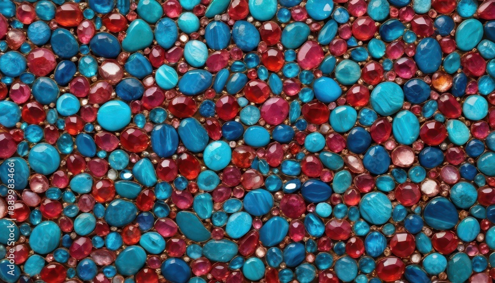Abstract Background with Blue and Red Stones. Abstract Background with Blue and Red Stones.