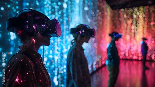 Modern Cultural Festival with Virtual Reality Experiences and Holographic Performances