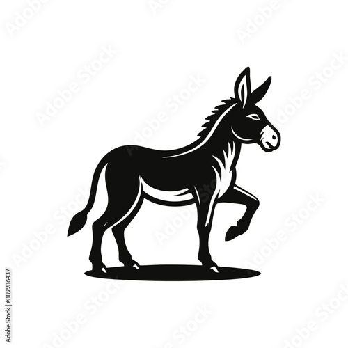 donkey logo icon design illustration