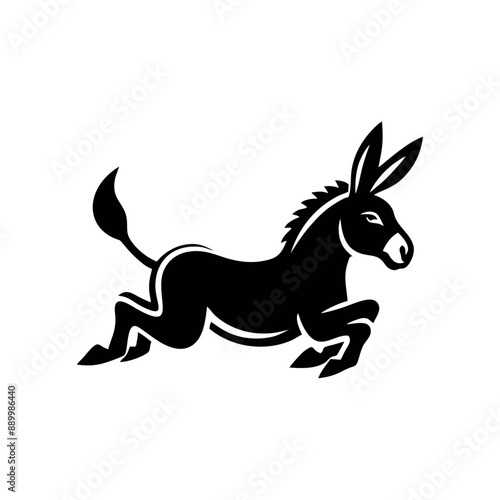 donkey logo icon design illustration