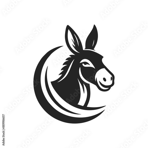 donkey logo icon design illustration