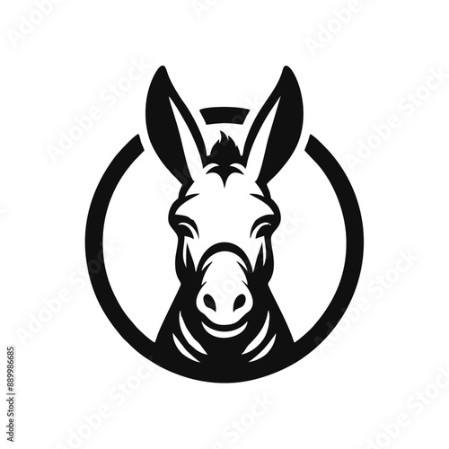 donkey logo icon design illustration