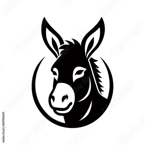 donkey logo icon design illustration
