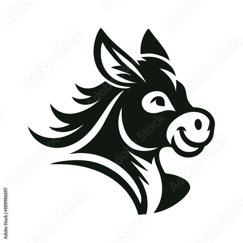 Wallpaper Mural donkey logo icon design illustration Torontodigital.ca