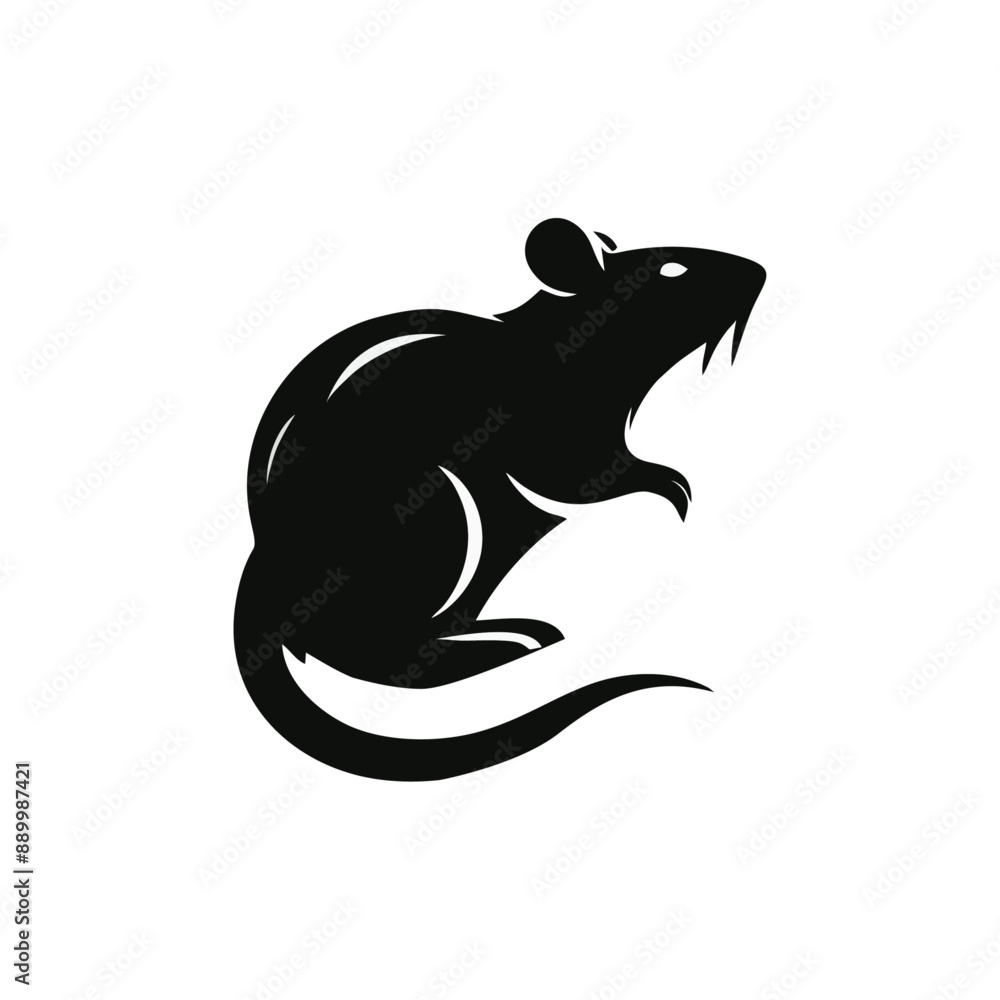 Obraz premium Rat logo icon design illustration