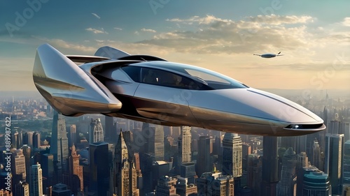 future flying car futuristic advanced transportation
