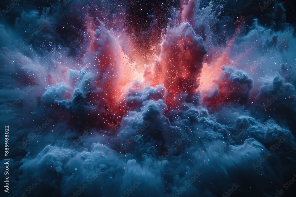 Fototapeta premium Cosmic Burst of Color and Light
