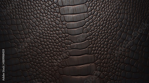 Brown crocodile leather skin background and texture, Animal wild animal skin pattern, Mockup skin background.