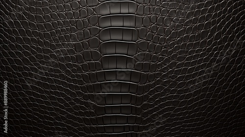 Black crocodile leather skin background and texture, Animal wild animal skin pattern, Mockup skin background.