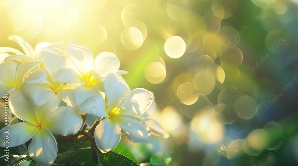 Plumeria Flowers in the Warm Sunlight Plumeria Flowers in the Warm Sunlight