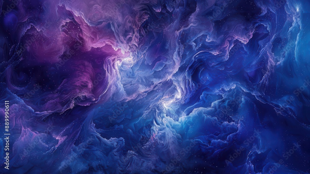 Vivid and richly textured abstract background featuring a cosmic blend of blue and purple shades, resembling a nebula or galaxy. Vivid and richly textured abstract background featuring a cosmic blend of blue and purple shades, resembling a nebula or galaxy.