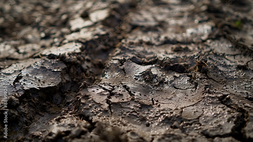 Textured Terrain - Rugged Earth Surface Close-Up Textured Terrain - Rugged Earth Surface Close-Up