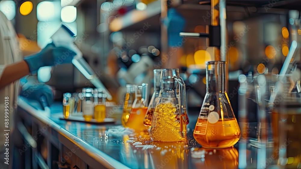 A team of researchers conducting an experiment involving complex chemical reactions, with a focus on their collaborative efforts. A team of researchers conducting an experiment involving complex chemical reactions, with a focus on their collaborative efforts.