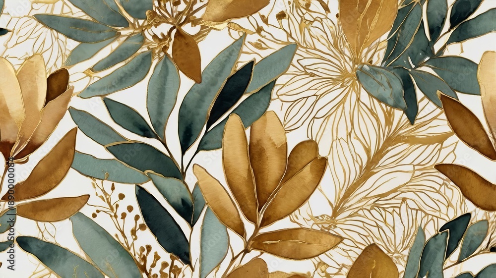 Floral seamless pattern with spring flowers and leaves for wallpaper or fabric design. Floral seamless pattern with spring flowers and leaves for wallpaper or fabric design.
