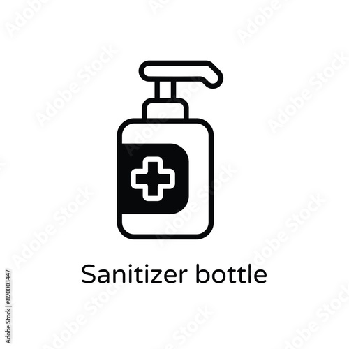 Sanitizer bottle vector icon