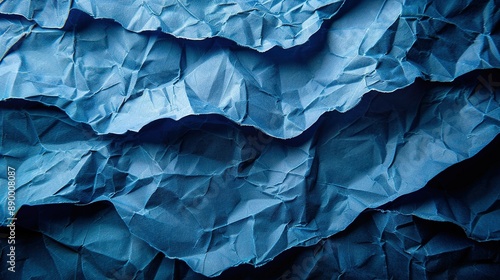 Wallpaper Mural   A blue paper wave creased like a mountain Torontodigital.ca