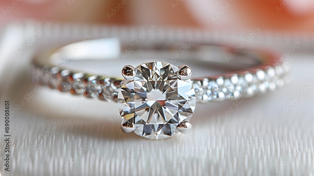 A diamond ring in a ring box A diamond ring in a ring box