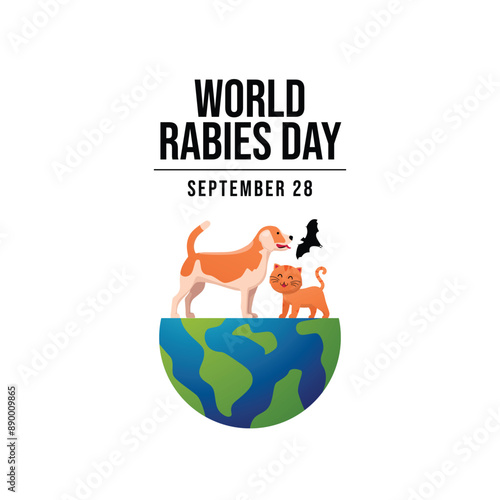 vector graphic of World Rabies Day ideal for World Rabies Day celebration.