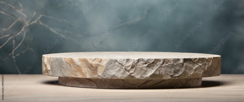 Stone podium for display product. Background for cosmetic product branding, identity and packaging inspiration Stone podium for display product. Background for cosmetic product branding, identity and packaging inspiration