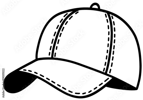 Baseball Cap Outline photo