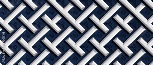 Geometric ethnic design with interwoven lines and shapes in black and brown