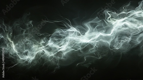  A black background with white swirls