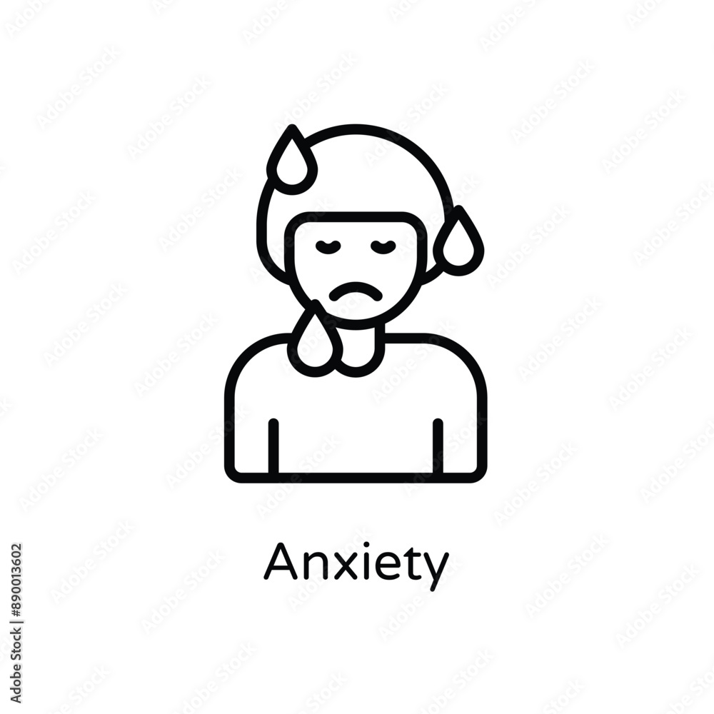 Anxiety vector icon