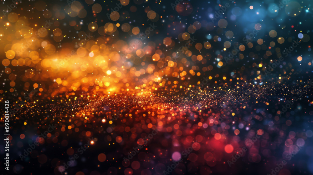 Obraz premium Blurred bokeh light on dark background