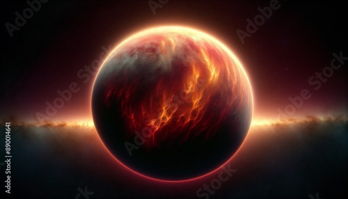 lava planet in space
