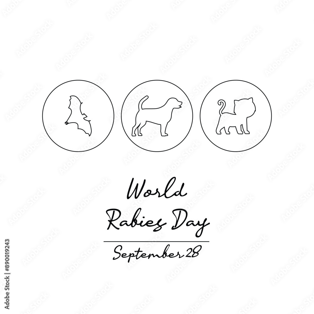 line art of World Rabies Day good for World Rabies Day celebrate. line art. line art of World Rabies Day good for World Rabies Day celebrate. line art.
