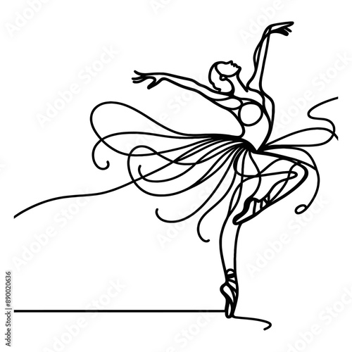 The pen never lifts, sketching a ballet's rhythm in one continuous, elegant motion.