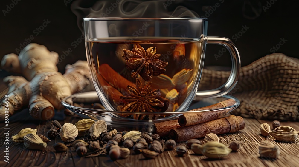 Dates tea in transparent glass cup along with some fennel seeds cinnamon sticks and ginger well mixed and put together in tea The horizontal well lit upshot of dates tea in a transparent glass cup Dates tea in transparent glass cup along with some fennel seeds cinnamon sticks and ginger well mixed and put together in tea The horizontal well lit upshot of dates tea in a transparent glass cup