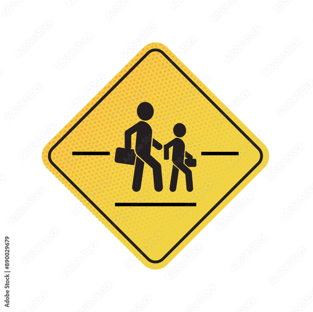 school zone sign on white background school zone sign on white background